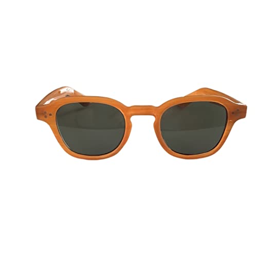 0035. VINTANGE SUNGLASSES OCCHIALI DA SOLE TIPO MOSCOT JHONNY DEPP OVALI BOMBATI LUCIDO POV UV 400