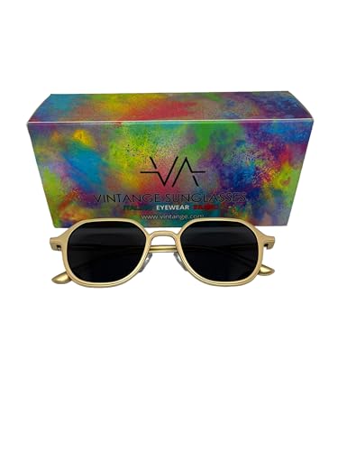 0020. Vintange Sunglasses Occhiali da sole modello OVALE MONTATURA ORO METALLO NOVITA' ESTATE 2024. Protezione UV 400 MADE IN ITALY