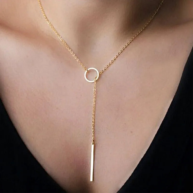 Minimalist Circle Pendant Necklace
